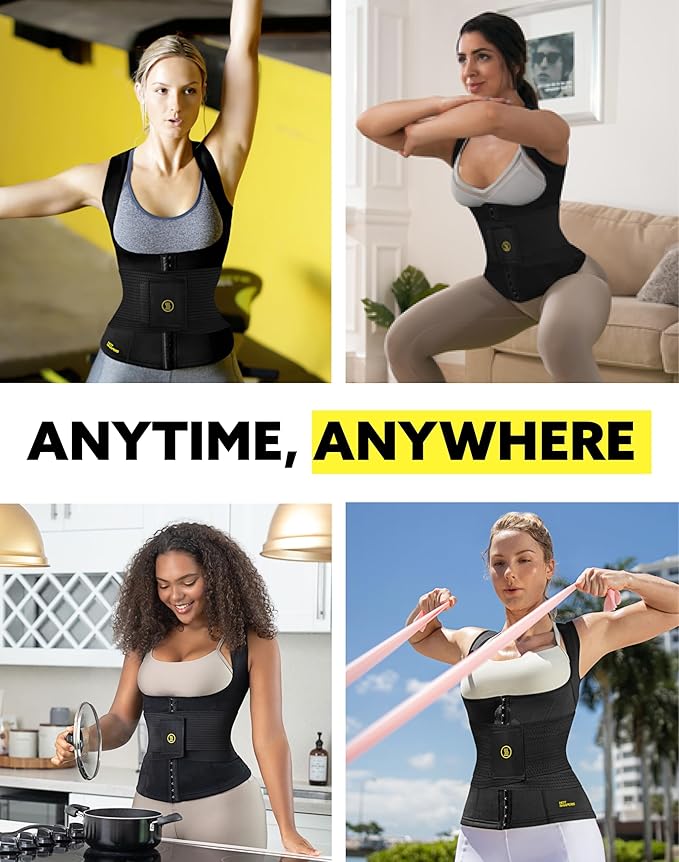 HOT SHAPERS Cami Waist Cincher & Waist Trainer – Hourglass Essentials Neoprene Sweat Vest for Body Sculpting & Core Support