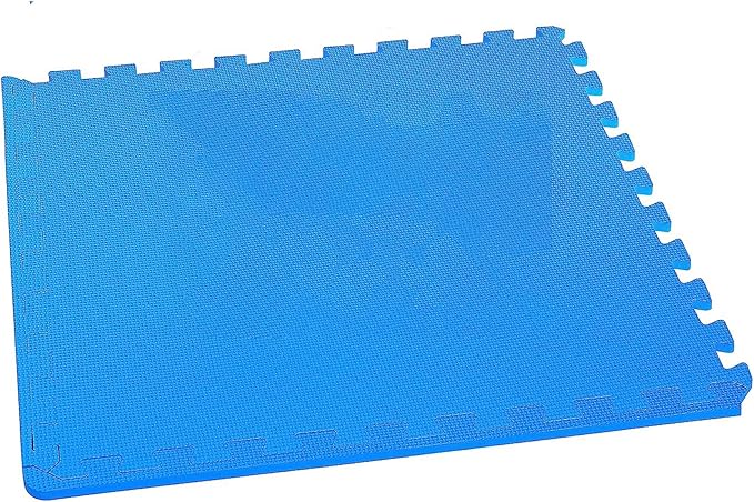 BalanceFrom Puzzle Exercise Mat EVA Foam Interlocking Tiles (Blue)