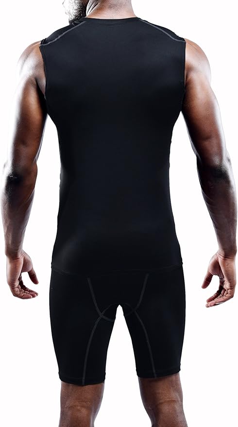 NELEUS Men's 3 Pack Athletic Compression Under Base Layer Sport Tank Top