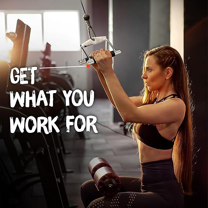 Yes4All Cable Machine Attachment, Double D Handle & Tricep Rope Cable Attachment, Weight Machine Accessories Load 880 LB for Home Gym
