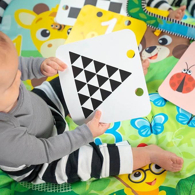 Baby Einstein Discovery Garden Tummy Time Mat & Mirror, Ages 0-6 Months, Multisensory