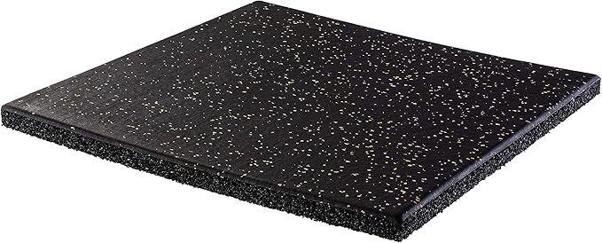Genaflex Pro Heavy Duty Thick Rubber Gym Floor Tiles High Density Shock Absorbent Laminated Deadlift Mats - 1" Thick X 20" W X 20" L - 2.7 Sq. Ft. (Tan/Black, 4 Tiles - 10.8 Sq. Ft.)