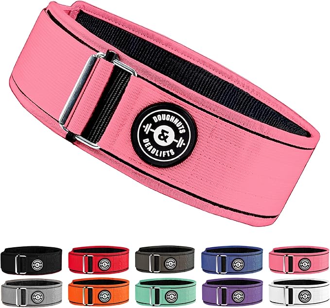 Weight Lifting Belt for Squats, Weightlifting Belt for Deadlifts - 4in Back Support for Bodybuilding | Powerlifting, Locking Metal Buckle, Weight Lifting Belts for Men - Quick Locking