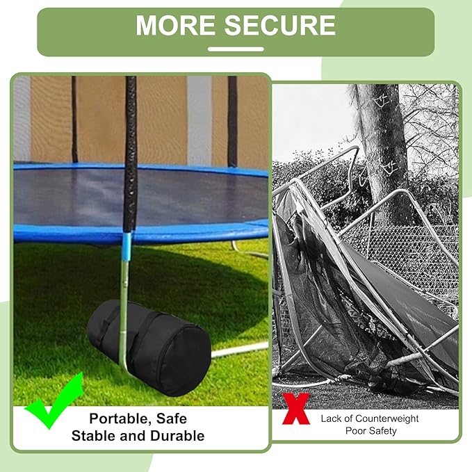 D&ONEHOS 150lbs Fillable Sandbags for Umbrella Base Weights，Sandbags for Weight,Weight Bags for Cantilever Offset Patio Umbrella Base, Deck, Poolside，Set of 2，Black(without Sand)