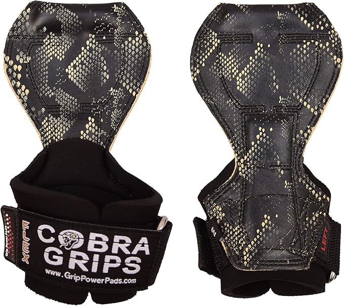 Cobra Grips Flex Model Weight Lifting Gloves Heavy Duty Straps Alternative Power Lifting Hooks for Deadlifts with Padded Wrist Wrap Support Bodybuilding