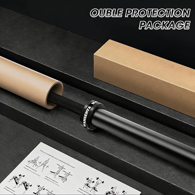 7FT Olympic Barbell 45lb,28MM 2 Inch Olympic Bar for 500/700lbs Capacity with No. 45 Steel,Olympic Weight Bars for Lifting,CrossFit,Bench Press,Deadlift,Squats,Strength Training bars