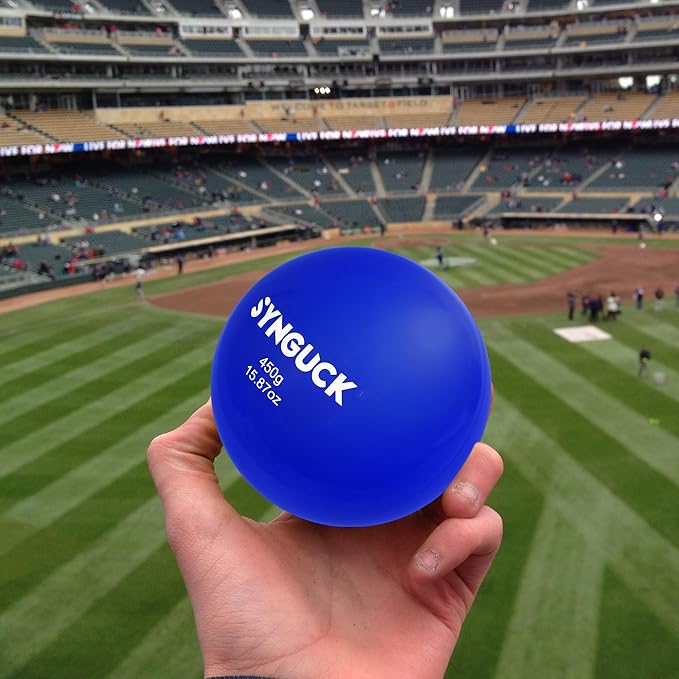 SYNGUCK 4/6 Pack Weighted Plyo Balls Set for Baseball & Softball Training - Improve Power, Pitching, Hitting - Perfect for Yoga, Fitness, Plyometrics - All Skill Levels