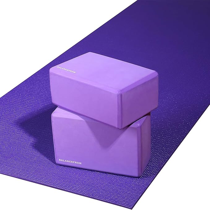 Fitvids All Purpose 1/4-Inch High Density Anti-Tear Exercise Yoga Mat with Carrying Strap, Multiple Colors