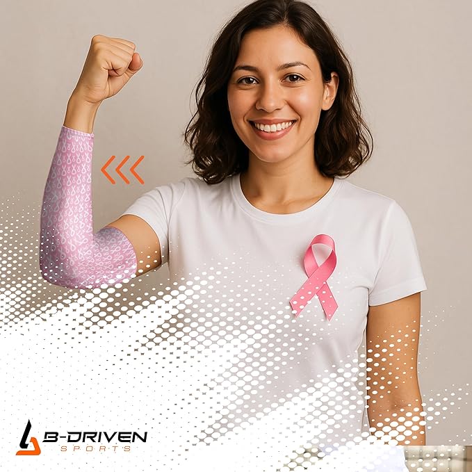 B-Driven Sports Sleeve Pro-Fit - Compression Arm Sleeve for Men & Women - Basketball & Volleyball Arm Sleeve - Single