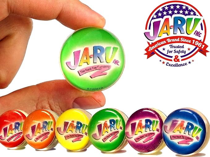 JA-RU Hi Bounce Pinky Ball (6 Balls) – Solid Pink Rubber Bouncy Balls for Kids, Outdoor Playground Toys, Stress & Massage Balls, Bulk Party Favors & Classroom Prizes. 976-6p