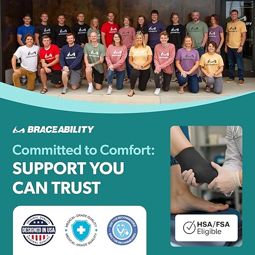 BraceAbility Elastic Ankle Support Brace - Lightweight Slip on Foot and Ankle Compression Sleeve for Gymnastics, Dance, Sports, Running, Exercise, and Sprained Ankle Swelling for Women and Men (Black, XX-Large)