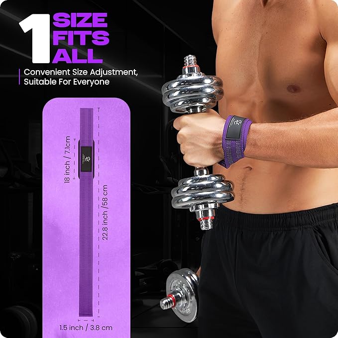 Special Essentials 2 Pack of Wrist Straps for Weightlifting - Two-Sided Anti Slip Silicone Grip & Padded Neoprene - Durable Gym Lifting Straps for Men and Women for Bodybuilding & Powerlifting
