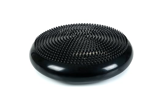 Cando-30-1870 CanDo Inflatable Balance Disc for Balance Training, Proprioception, Strengthening Lower Extremities, Posture, Stress Relief, Restlessness & Anxiety. Black, 14” Diameter (Pack of 5)