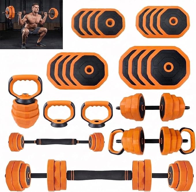 Adjustable Dumbbells, 44/66/88lbs Free Weight Set with Connector,4 In1 Dumbbells Set Used As Barbell,Kettlebells,Push Up Stand for Home Gym