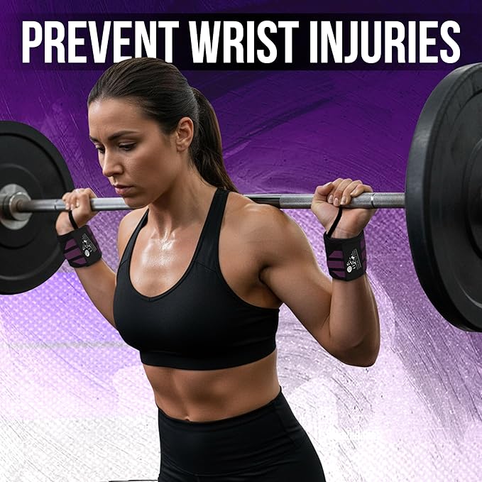 Nordic Lifting Wrist Wraps (1 Pair/2 Wraps) – Lifting Wrist Wraps with Thumb Loop for Weightlifting, Powerlifting & CrossFit – Durable Wrist Support Straps for Men & Women – Gym Essentials for Heavy Lifts