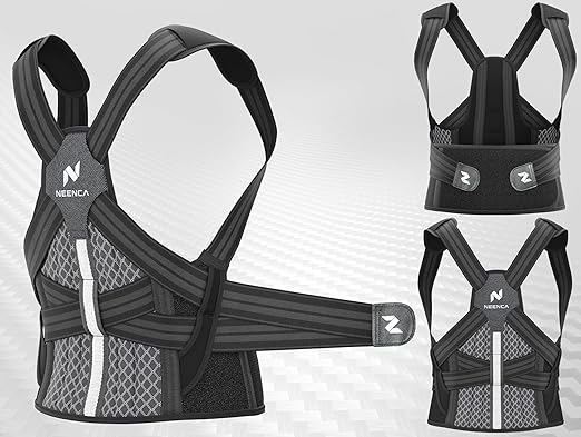 NEENCA Medical Posture Corrector Back Brace for Women & Men, Fully Adjustable Back Support, Shoulder Straightener for Upper and Lower Back Pain Relief - Scoliosis, Hunchback, Thoracic, Spine Corrector