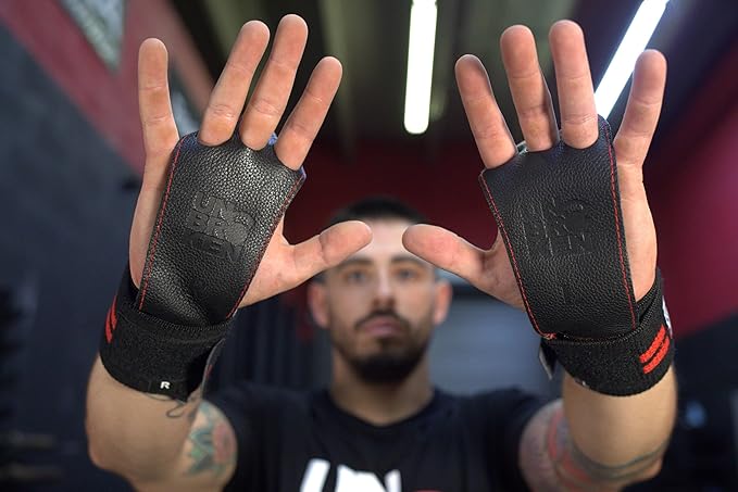 Professional Crossfit Specific Weightlifting Heavy Duty Gloves with Wrist Straps, Protect Your Hands and Get the Most From Your Lifts, Presses, Gymnastics Rings, Pull-ups and More