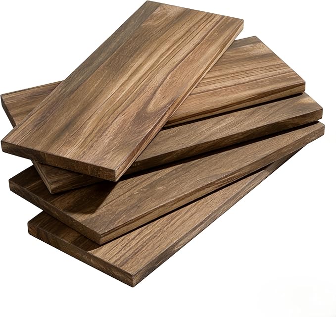 6-Pack Multifunctional Unfinished Wood Planks – 16.5" x 5.9" x 0.59" Carbonized Blank Wooden Boards Ideal for Homemade DIY Crafts Front Door Signs Wall Art Small Shelf Boards & Decor Projects