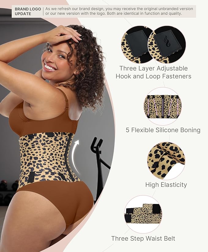 FeelinGirl Waist Trainer Belt Waist Cincher Trimmer Ab Belt Tummy Control Body Shaper with Triple Wrap Women and Men
