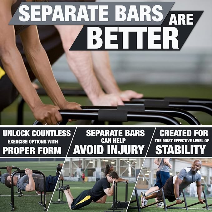 Lebert EQualizer Total Body Strengthener – Portable Dip Station for Full Bodyweight Training – Includes Hip Resistance Band & Online Coaching – Available in Standard & XL Sizes