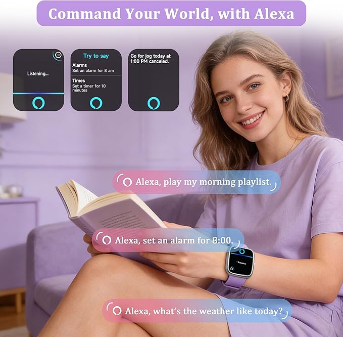 Smart Watch for Women Men, 2026 Upgrade Smartwatch [2 Bands, 44mm case], 1.83" Fitness Tracker Watch Alexa Built-in, Make/Answer Call, HR Sleep Stress Monitor, IP68 Waterproof Step Counter Watch