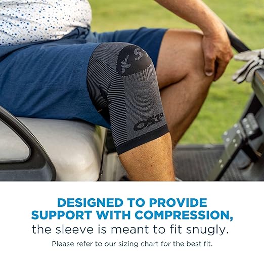 OrthoSleeve Knee Brace for ACL, MCL, Injury Recovery, Meniscus Tear, knee pain, aching knees, patellar tendonitis and arthritis (4XL, Black, Single)