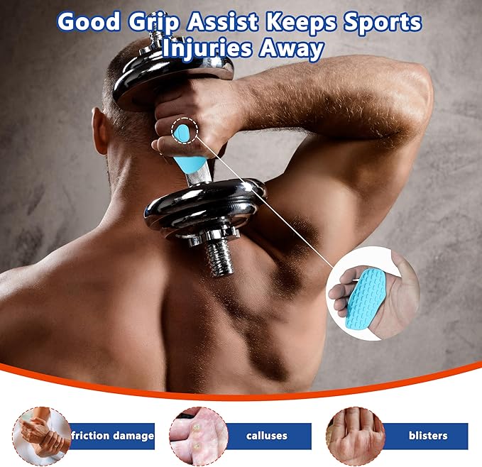 Silicone Gym Grips for Weight Lifting,Workout Gloves for Women Men Alternative,Anti Slip Gym Workout Grip,Rubber Gym Hand Grips-Weightlifting Grips Pad for Barbell,Pull Up,Ryptfit,Training