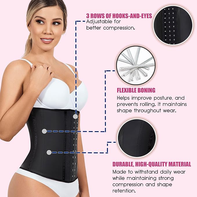 LadySlim by NuvoFit AUTHENTIC COLOMBIAN Premium Waist Trainer for Women Fajas Colombianas Reductoras Cinturilla Para Mujer