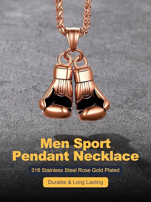 U7 Men Women Fitness Dumbbell Necklace Stainless Steel Weight Plate Barbell Chain Pendant Necklace,Chain 22"+2" Extender, with Gift Box