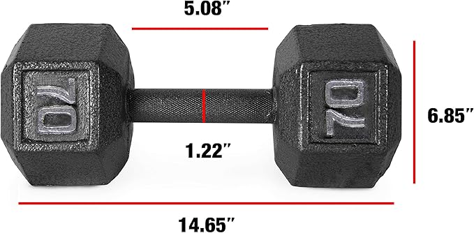 CAP Barbell Cast Iron Hex Dumbbell | Multiple Options
