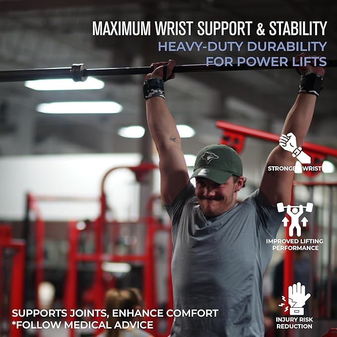 Rip Toned Wrist Wraps for Weightlifting – USPA & USAPL Approved 18" Wrist Straps for Powerlifting – Adjustable, Durable Gym Wraps with Thumb Loop – Maximum Support for Men & Women