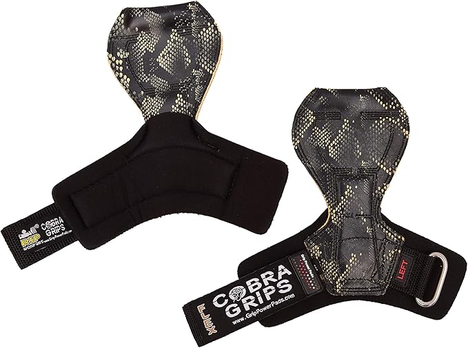 Cobra Grips Flex Model Weight Lifting Gloves Heavy Duty Straps Alternative Power Lifting Hooks for Deadlifts with Padded Wrist Wrap Support Bodybuilding