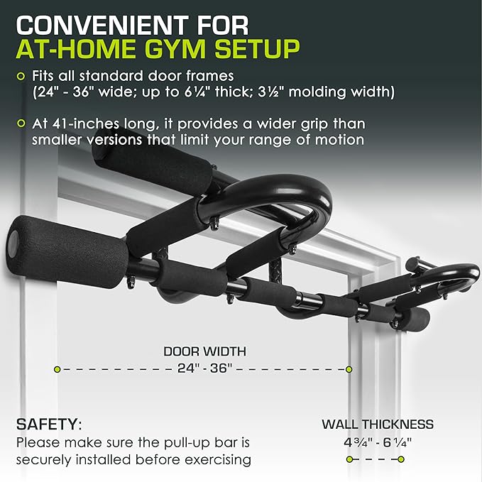 ProsourceFit Pull Up Bar for Multi Use Fitness & Home Gym Exercise