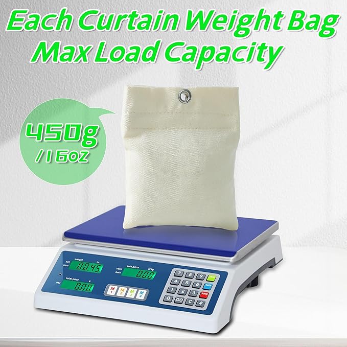 8 Pack Outdoor Curtain Weights, 15oz Empty Sandbag Weighted Bags with Metal Clips for Patio Pergola Cabana Gazebo Drapes, Garden & Windy Days Use