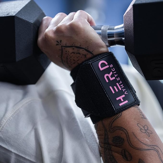 Weightlifting Wrist Wraps – 12" & 18" Adjustable Support with Thumb Loop – Medium Stiffness for Powerlifting, Olympic Lifting, Functional Fitness, Bodybuilding