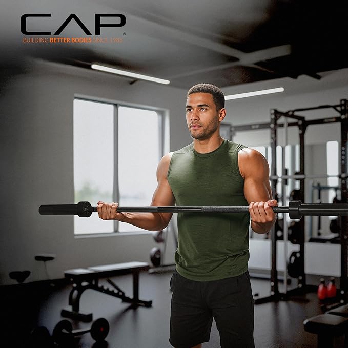 CAP Barbell 2-Inch Olympic Barbell Bars | 5 ft, 6 ft, & 7 ft | Multiple Options