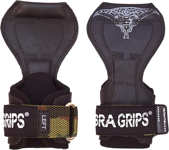 Cobra Grips Weight Lifting Gloves with Adjustable Neoprene Padded Wrist Wraps - Heavy Duty Alternative to Power Lifting Hooks for Deadlifts