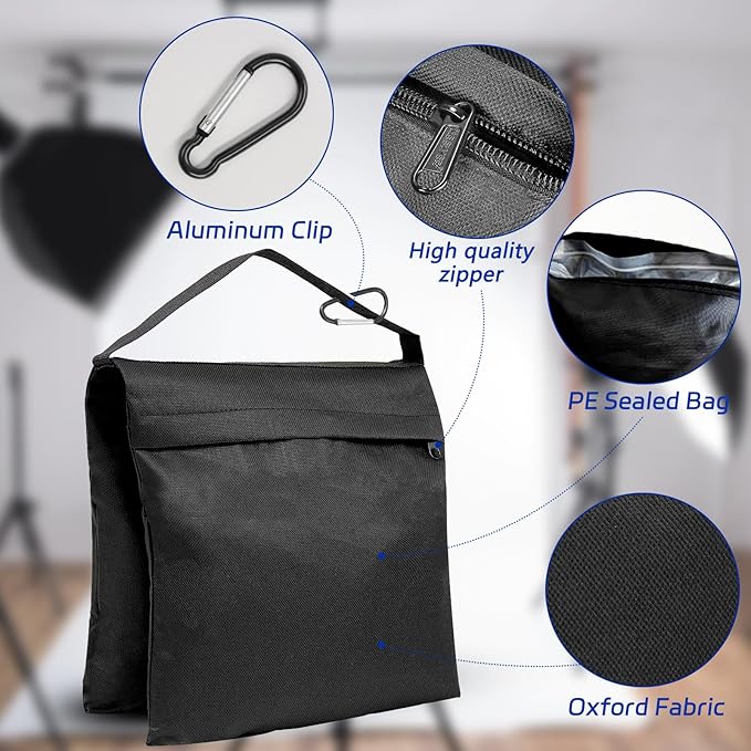 2 Pack Sandbags Weight Bags Designed for Photo Stands Light Stand Tripods Photo Sets Outdoor Patios Pop up Tents Umbrella Bases Fishing Chairs