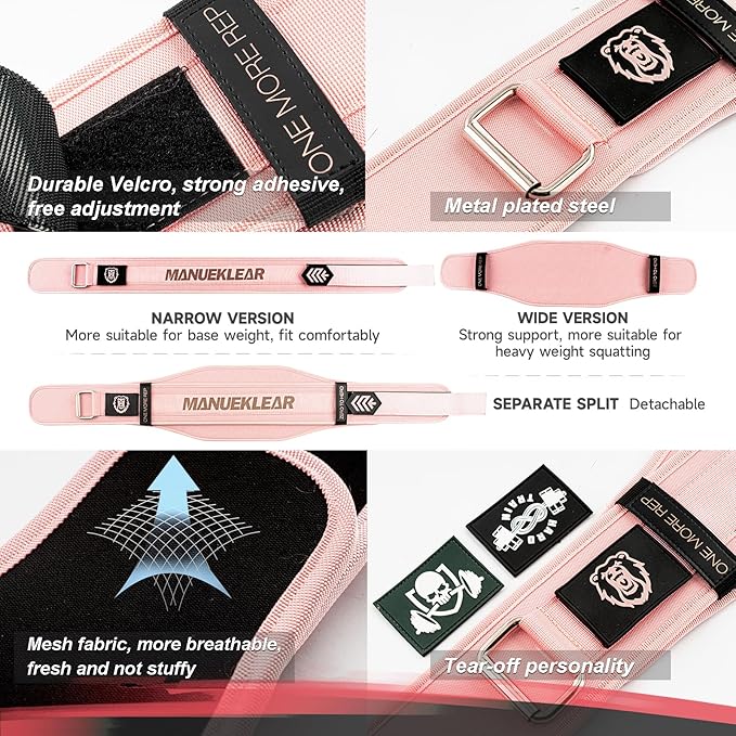 Weight Lifting Belt, Lifting Belts for Women Men,MANUEKLEAR Weightlifting Belt Quick Locking Back Support for Bodybuilding, Fitness, Powerlifting, Cross Training, Squats, Workout, Exercise