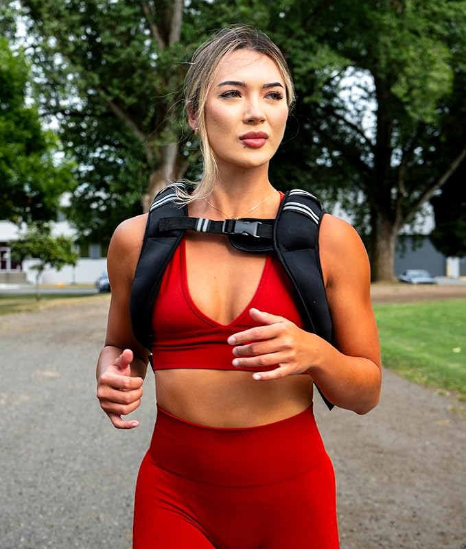 HANZO - Adustable Running Weight Vest Premium Weighted Vest for Running, Workouts, Fitness Training Hiking, Workout Running Vest with Easy Washing
