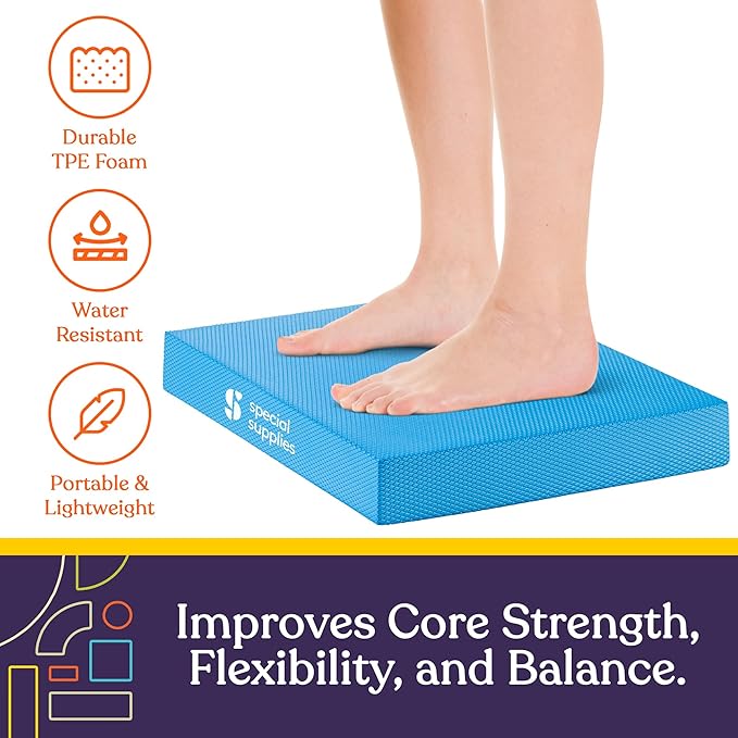 SPECIAL SUPPLIES Balance Board and Yoga Strap Set with Exercise Bands for Stretching, Stability Training, Fitness, Flexibility, Physical Therapy, Home Workout Equipment, Strength Training, and Pilates