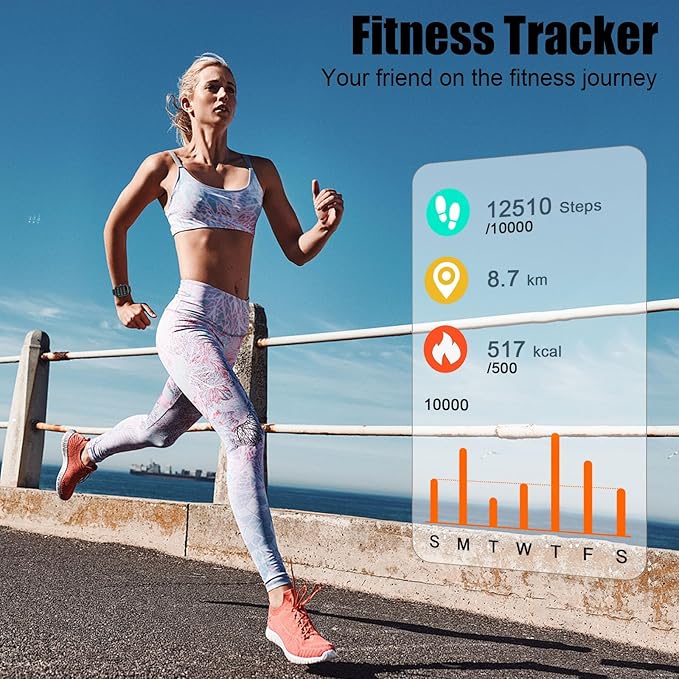 Smart Watch for Men Women (Answer/Make Call), 1.96" HD Fitness Tracker Running Watch, IP68 Waterproof,Pedometer, Sleep/Step/Activity/Heart Rate Monitor,110+ Sport Mode Smartwatch for iOS Android Phone