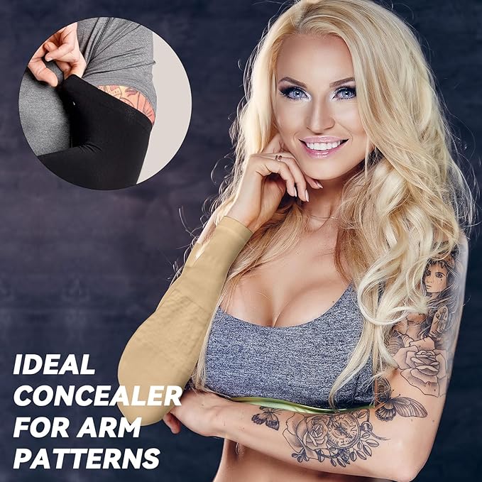 Arm Sleeves for Men Women to Cover Arms with Thumb Holes, Sun UV Protection Arm Warmers, for Volleyball Football Golf