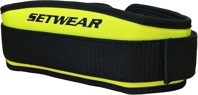 Fitness Belt for Weightlifting Powerlifting - SetWear Sport Back Belt- Olympic Lifting Squats Deadlift- Adjustable With Lumbar Wedge Back Support- Men & Women - Workout Gear