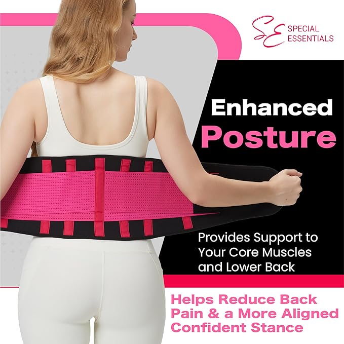 Special Essentials Waist Trainer for Women & Men Adjustable Sweat Band Waist Trimmer For Core Stability & Training Workouts