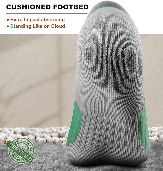 BULLIANT Men Running Socks,Active Ankle Socks No Show For Men With Cushioned Footbed Arch Support Breathable Wicking