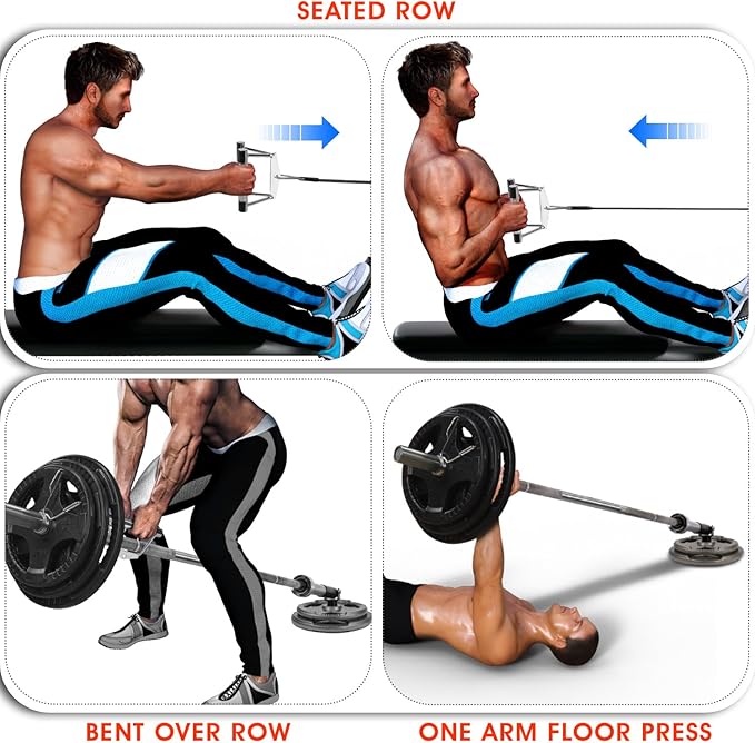 Yes4All T-Bar Row Plate Post Insert Landmine Attachment – Fit 1" & 2” Olympic Bars – Full 360° Swivel & Easy to Install