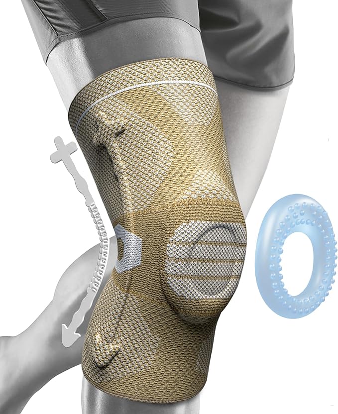 NEENCA Professional Knee Brace for Pain Relief, Medical Knee Compression Sleeve, Knee Support with Horizontal Knit Tech for Meniscus Tear, ACL, Arthritis, Joint Pain, Runner, Workout