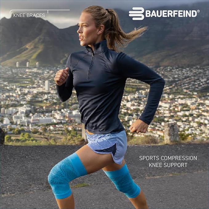 Bauerfeind Sports Compression Knee Sleeve - Lightweight Design with Gripping Zones for Knee Pain Relief & Performance