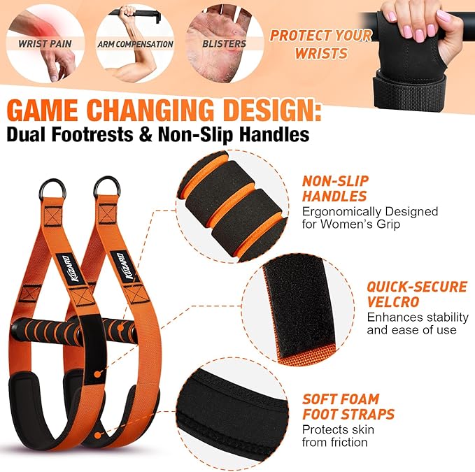 Upgraded Pull Up Assistance Bands for Women, Heavy Duty Resistance Bands with Handles, Exercise Band with Door Anchor, Workout Band Set for Pull Up Bar, Full Body Sculpting,Muscle Training, Home Gym
